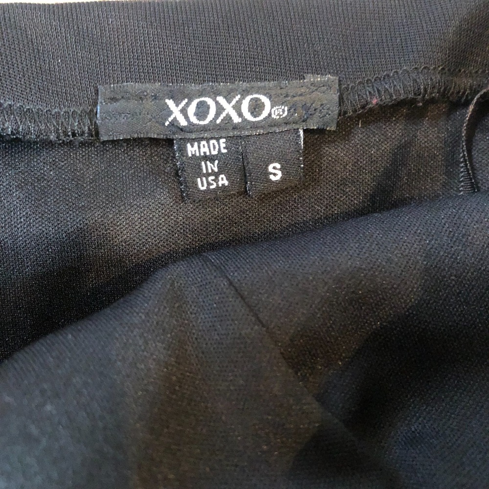 Vintage 90s‎ Y2K XOXO Halter Dress Size S Black Gown Slip Ruffle Hoco Whimsigoth - Picture 5 of 10